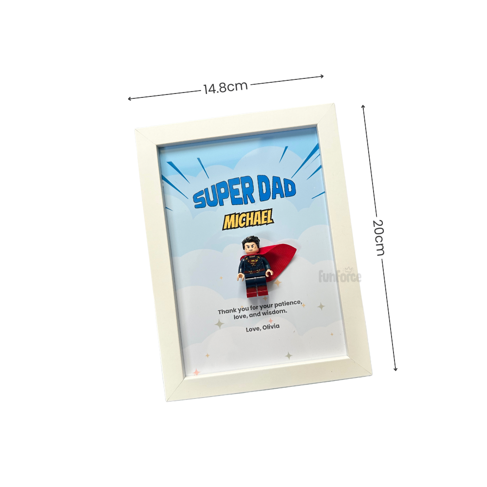 [Super Dad] Father's Day Minifigure Photo Frame