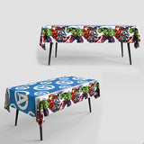 Super Hero Blue Disposable Waterproof Table Cloth