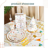 Colorful Happy Birthday Rainbow Party Hat Disposable Tableware