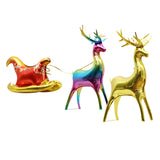 Christmas 3D Reindeer Sleigh Foil Balloon