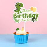 Dinosaur Jungle Safari Birthday Cake Cupcake Topper Individual