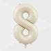 40 inch Cream Giant Number Foil Balloon