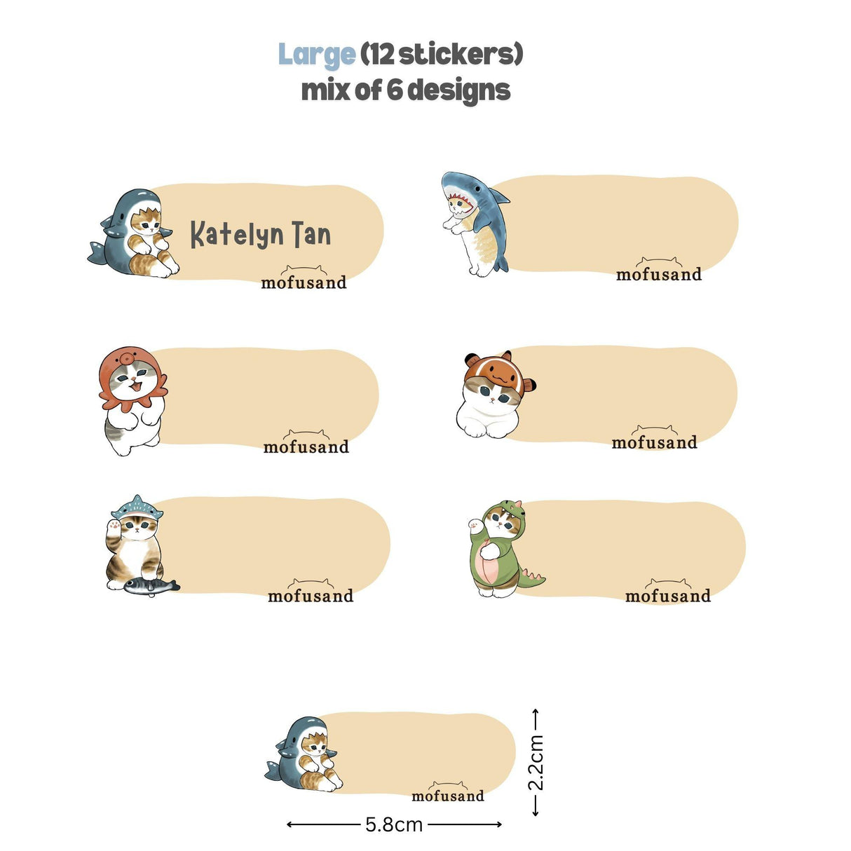 [ Sticker ] Personalised Waterproof Name Sticker Set