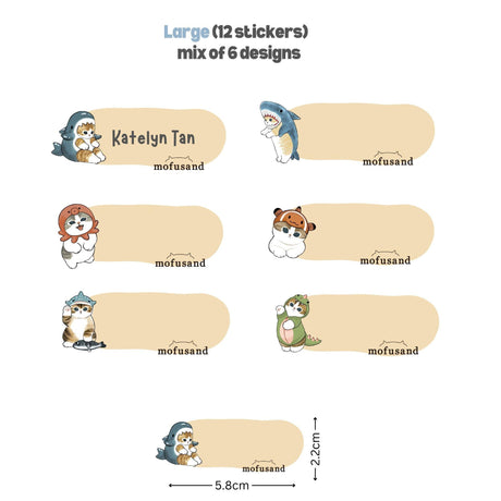 [ Sticker ] Personalised Waterproof Name Sticker Set