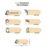 Mofusand Personalized Name Sticker Set