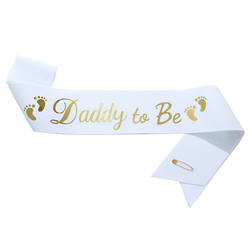 Rose gold "Daddy to Be" Satin Sash