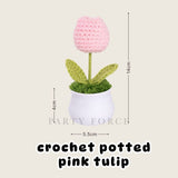 [SG Instock] Teacher's Day Gift Crochet Sunflower White Pot Teachers Day Card Ribbon PVC Bag