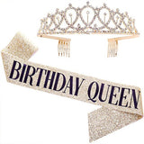 [SG Instock] Birthday Sash Birthday Crown Tiara Birthday King Queen Girl Boy Birthday Decoration