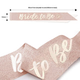 Gorgeous Bride to Be Uppercase Glitter Rose Gold Sash