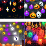 Flat Mixed Ghost Bat Pumpkin Lights