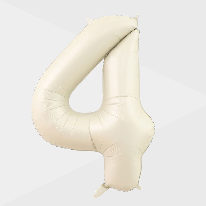 40 inch Cream Giant Number Foil Balloon