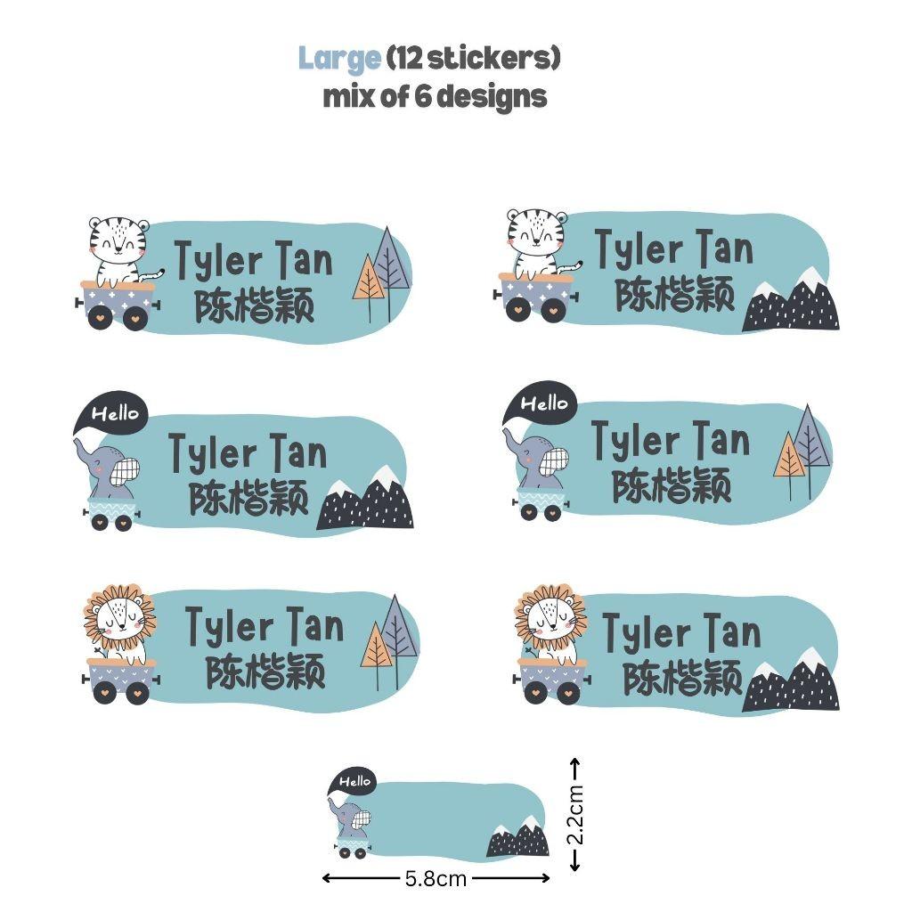 [ Sticker ] Personalised Waterproof Name Sticker Set