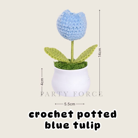 [SG Instock] Teacher's Day Gift Crochet Sunflower White Pot Teachers Day Card Ribbon PVC Bag