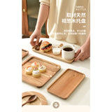 Shaped Wooden Bamboo Serving Tray Plate