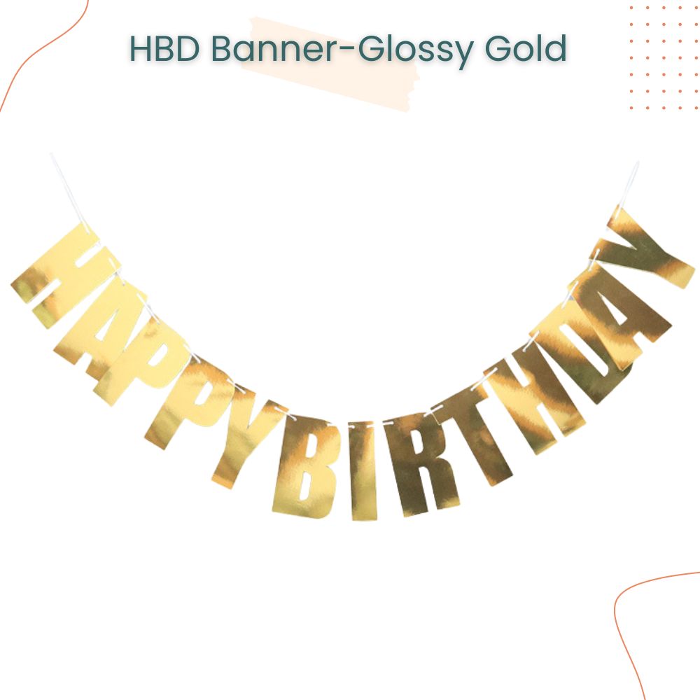 Glossy Iridescent Happy Birthday Banner