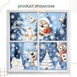 DIY Cute Christmas Decorative Window Electrostatic Stickers Waterproof for Chrismans Living Room Party Decoration