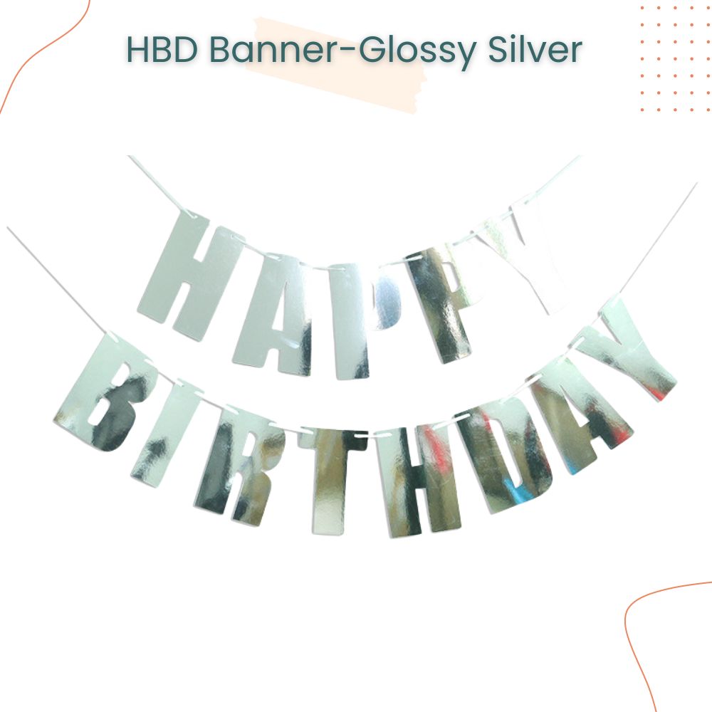 Glossy Iridescent Happy Birthday Banner