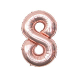 32 inch Rose Gold Number Foil Balloon