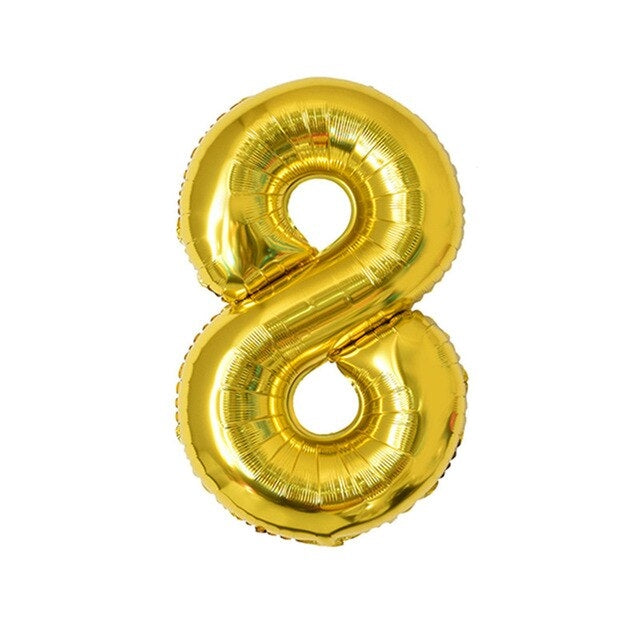 32 inch Gold Number Foil Balloon