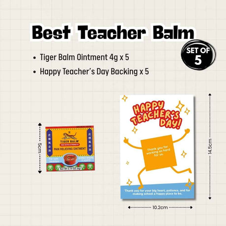 Best Teacher Tiger Balm with Teacher's Day Card