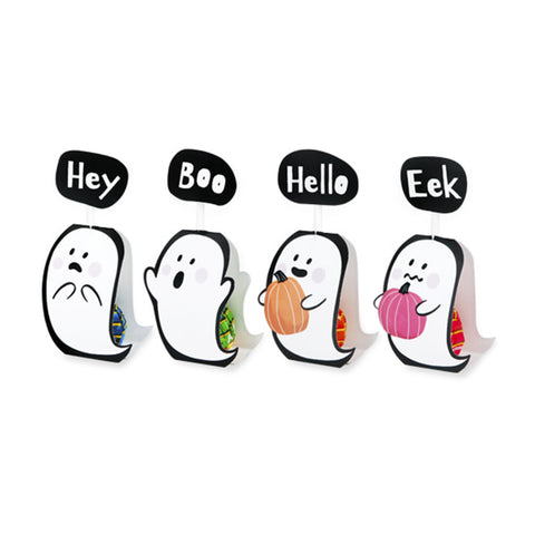 Halloween Candy Lollipop Decoration Cards 4in1