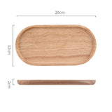 Shaped Wooden Bamboo Serving Tray Plate