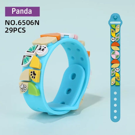 [SG seller] Christmas DIY Dots Bricks Kids Block Bracelet Wristband party goodie bag gift
