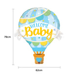 Welcome Hot Air Balloon Foil Balloon - Blue