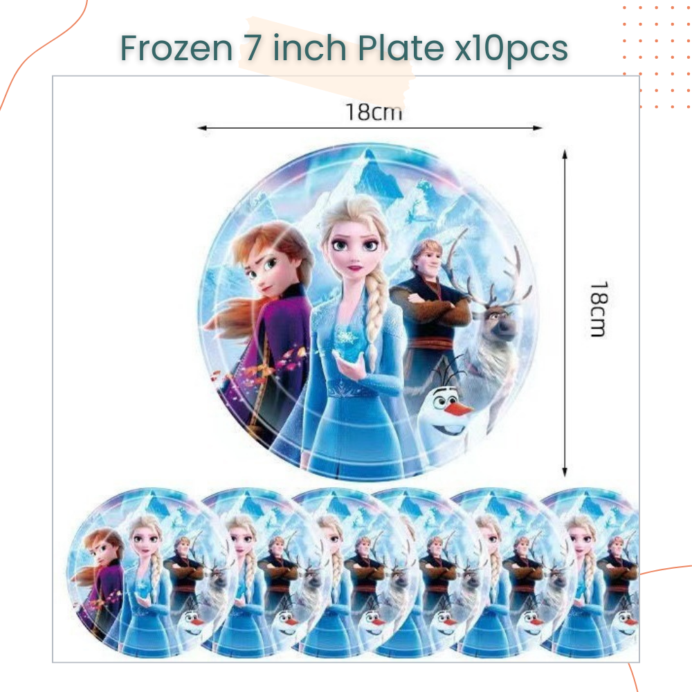 Disposable Frozen Elsa Anna Theme Tableware