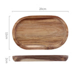 Shaped Wooden Bamboo Serving Tray Plate
