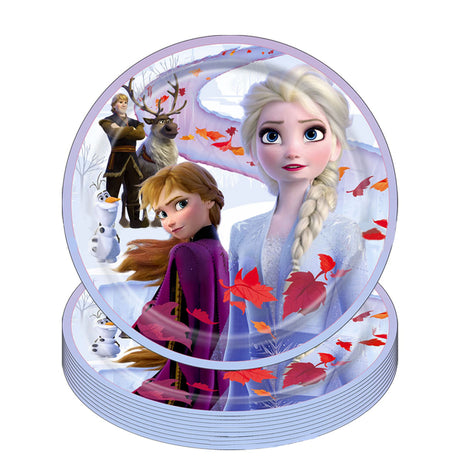 Disposable Frozen Elsa Anna Theme Tableware