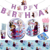 Frozen Elsa Anna Happy Birthday Banner