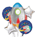 Rocket Foil Balloon Bouquet Set