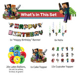 Minecraft Balloon Birthday Set 3