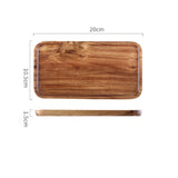 Shaped Wooden Bamboo Serving Tray Plate