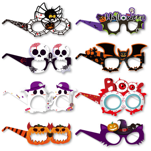 Halloween Decorative Paper Glasses (8pcs/set)