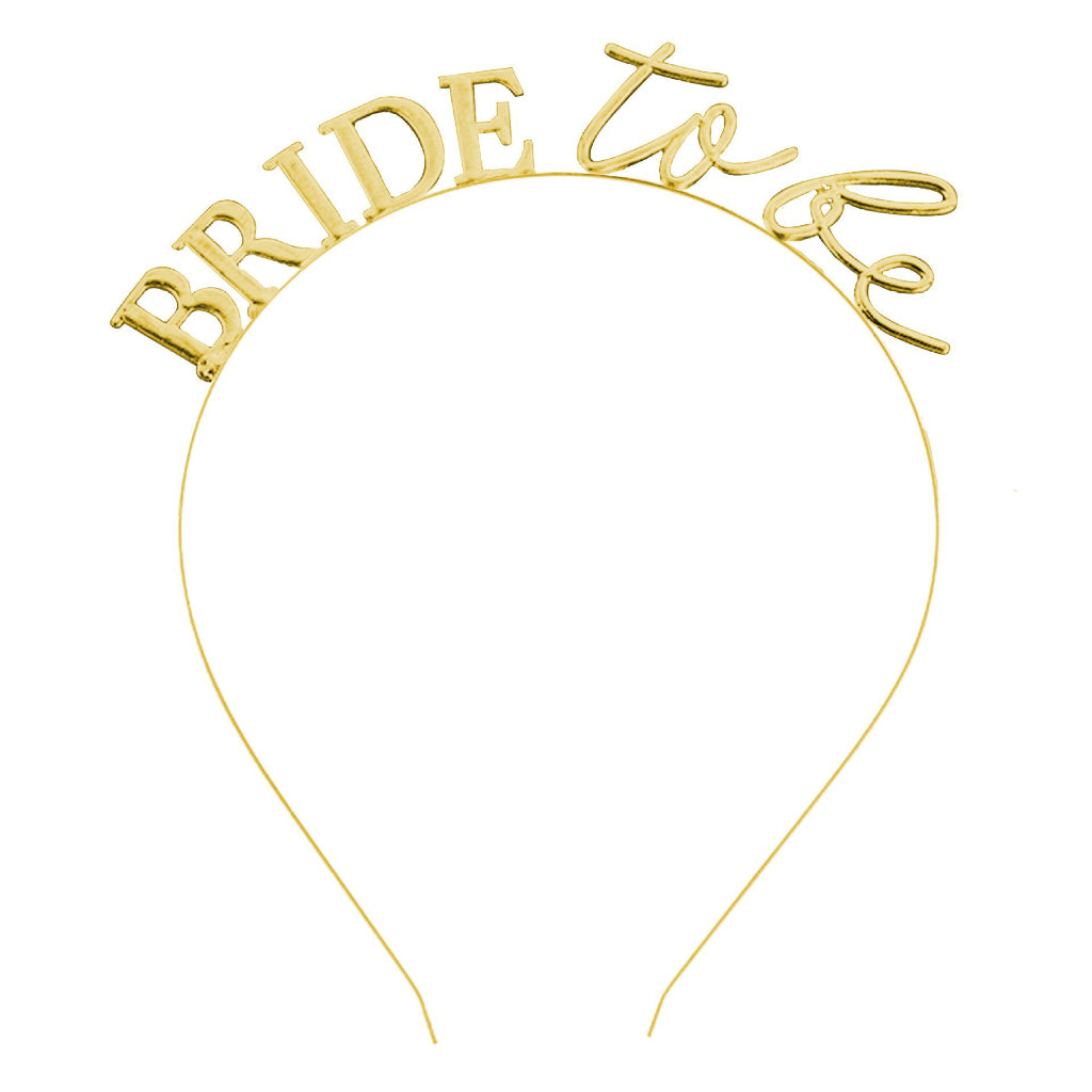 Premium Cursive Bride to be Tiara - Gold