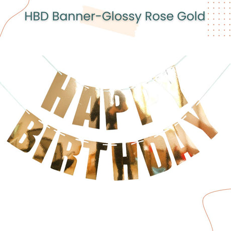 Glossy Iridescent Happy Birthday Banner