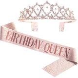 [SG Instock] Birthday Sash Birthday Crown Tiara Birthday King Queen Girl Boy Birthday Decoration