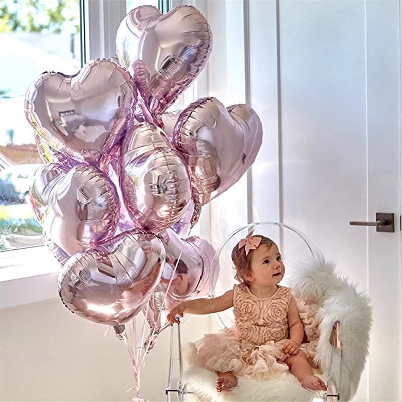 Individual Helium Inflated Heart Balloon Star Balloon