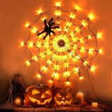 Orange Light Spider Web String with Spider Toy