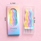 Pastel Rainbow Spiral Candles