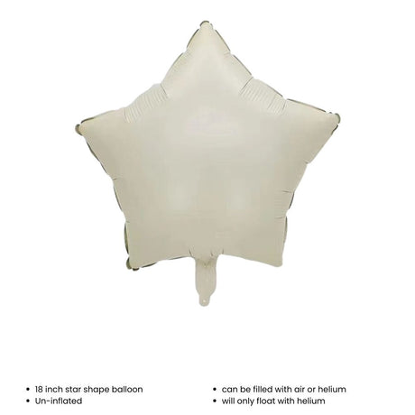 18 inch Matt Heart Star Shaped Foil Balloon