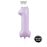 Helium Inflated -  40 inch Pastel Purple Number