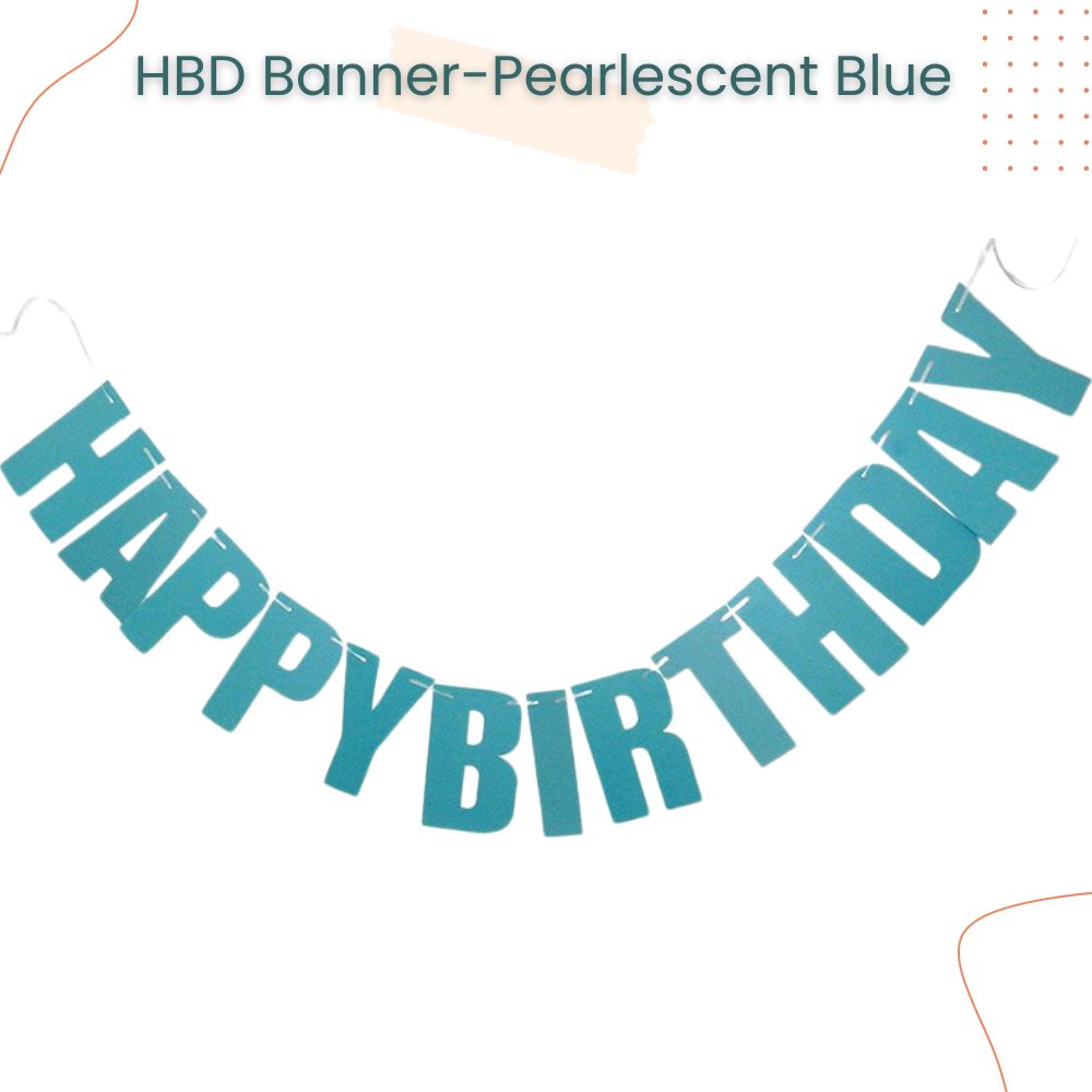 Glossy Iridescent Happy Birthday Banner