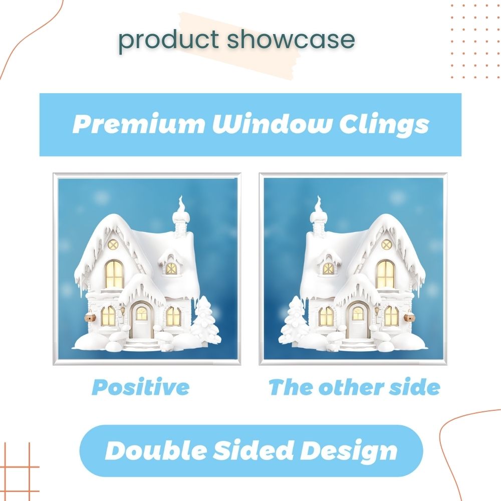 DIY Cute Christmas Decorative Window Electrostatic Stickers Waterproof for Chrismans Living Room Party Decoration