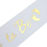 Gold on White "Mummy to Be" Satin Sash