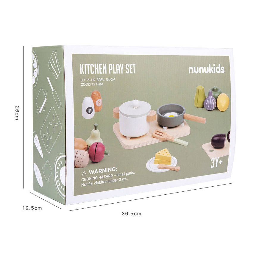 Mini Wooden Cooking Kitchen Play Set