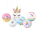 Round Paper Lantern Decoration - Unicorn Set