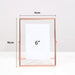 Rose Gold Metal Glass Photo Frames